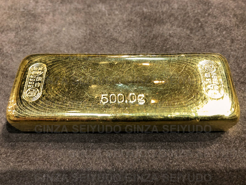 徳力本店の金500gインゴット1本を小分け加工 実績写真