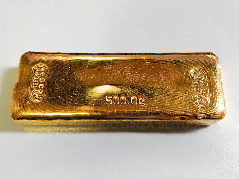 徳力本店の金500gインゴット1本を小分け加工 実績写真